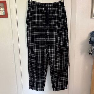 George Black and White Plaid Men's Joggers